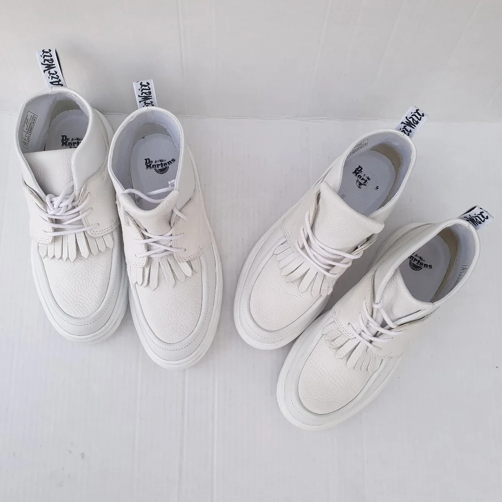 Dr Martens Jemima White Venice Aunt Sally Leather Platform Lace-Up Chukka Boot 7 - Picture 4 of 16